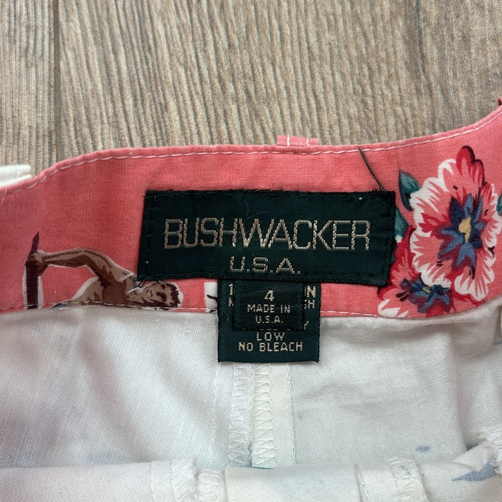 Retro Vintage Bushwacker Beach Shorts Size 4 Pleated High Waist Bermuda USA - Picture 7 of 15